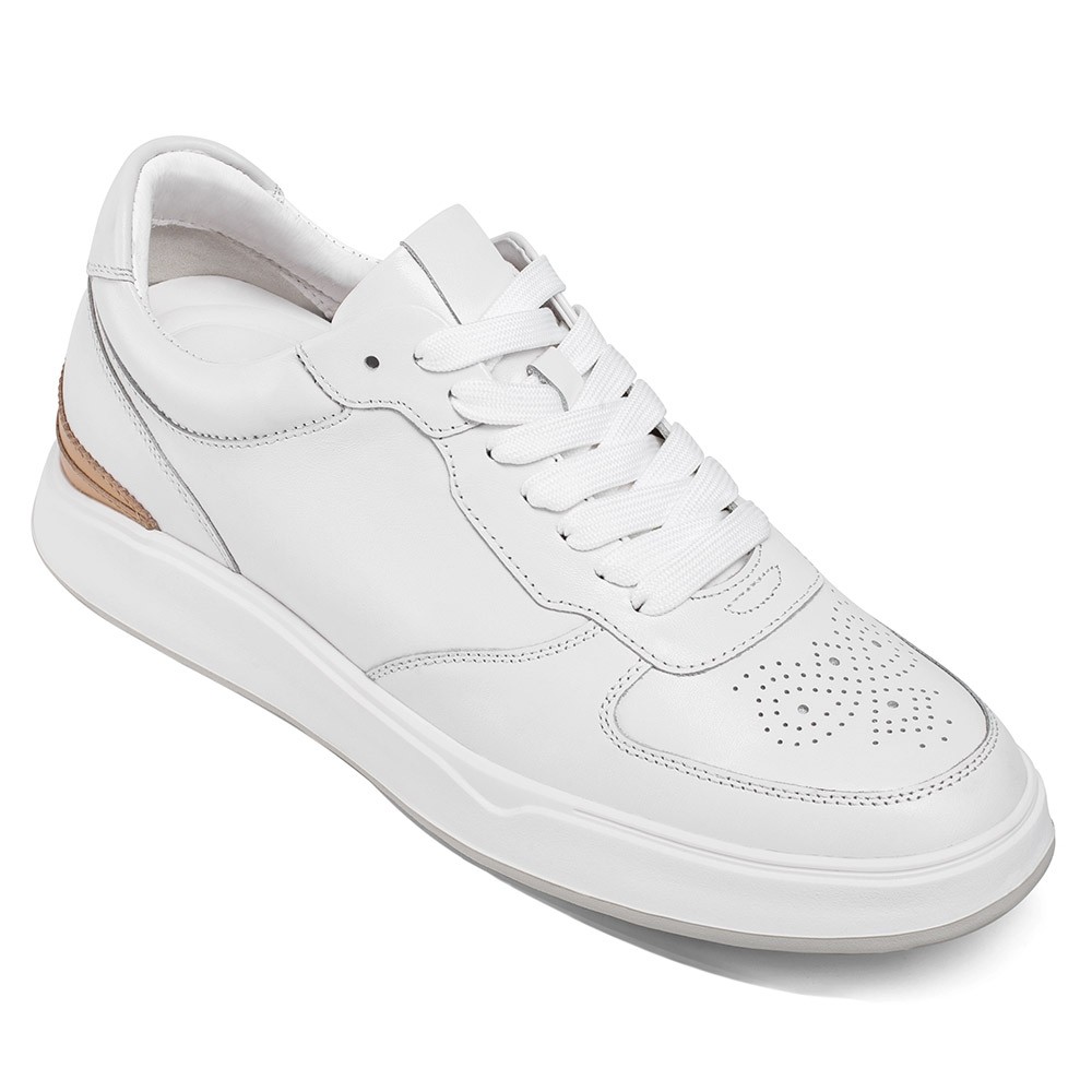 STRIDE Elevator Sports Shoes - Shoes To Increase Men's Height - Men's Elevator White Sneakers 6CM / 2.36 Inches