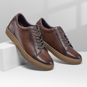 STRIDE Height Increase Sports Shoes - Mens Shoes With Height - Brown Patina Leather Men Shoes 6 CM / 2.36 Inches