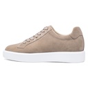 STRIDE Elevator Shoes Suede Leather Apricot Sneakers That Add Height 6 CM / 2.36 Inches