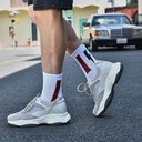 STRIDE Height Increasing Shoes Men Taller Shoes Apricot Chunky Trainers Elevator Sneakers 8CM / 3.15Inches