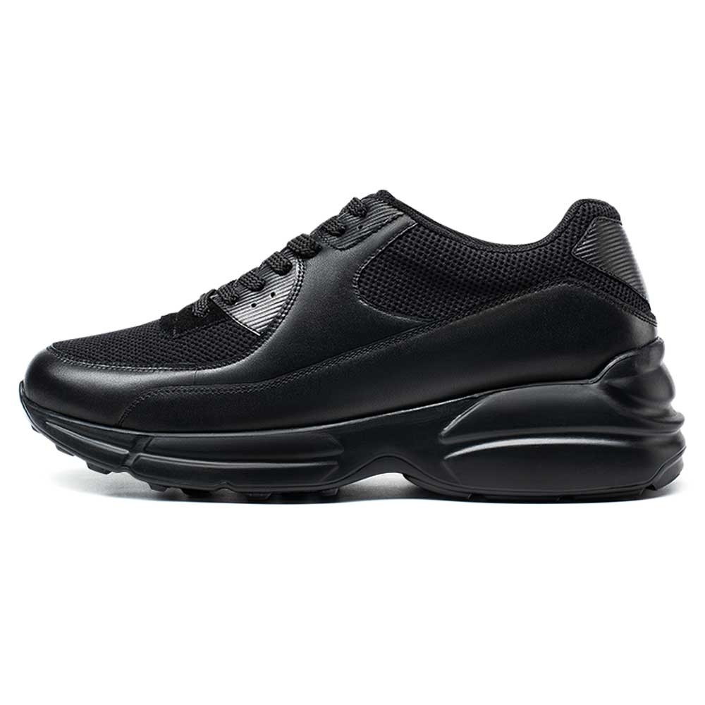 STRIDE Elevator Sneakers - Shoes For Height Increase - Black Breathable Sneakers For Men 8CM / 3.15 Inches