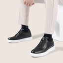 STRIDE Height Elevator Shoes - Height Increasing Shoes For Men - Black Casual Sneakers 6 CM / 2.36 Inches