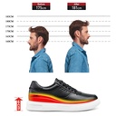 STRIDE Height Elevator Shoes - Height Increasing Shoes For Men - Black Casual Sneakers 6 CM / 2.36 Inches