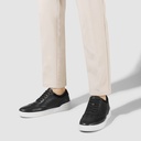 STRIDE Elevator Shoes Sneakers - Men Casual Black Leather Sneakers 5cm / 1.95 Inches