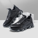 STRIDE Height Increase Sneakers - Sneakers That Make You Taller - Black Breathable Fashion Men Walking Shoes 8 CM / 3.15 Inches