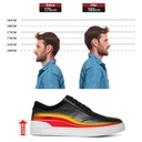 STRIDE Elevator Shoes Sneakers - Men Casual Black Leather Sneakers 5cm / 1.95 Inches
