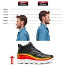 STRIDE Height Increasing Shoes - Mens Shoes That Add Height - Black High Top Sneakers 8cm / 3.15 Inches