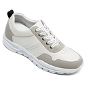 STRIDE Height Elevator Shoes - Mens Shoes That Add Height - Off-White Suede Casual Men Sneakers 7 CM / 2.76 Inches