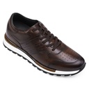 STRIDE - Elevator Shoes For Men - Height Increasing Shoes - Brown Leather Casual Tall Men Shoes - 7CM/2.76 Inches Taller