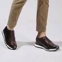 STRIDE - Elevator Shoes For Men - Height Increasing Shoes - Brown Leather Casual Tall Men Shoes - 7CM/2.76 Inches Taller