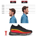 STRIDE Height Increasing Shoes For Men Hidden Heel Trainers Black Knit Sneakers Shoes 7CM / 2.76 Inches Taller