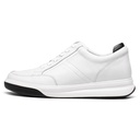 STRIDE Elevator Sneakers For Men - White Leather Hidden Heel Shoes - Sneaker To Increase Height 7CM / 2.76 Inches