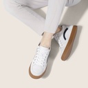 STRIDE Height Increasing Shoes - Casual Elevator Shoes - White Leather Sneakers For Men 7 CM / 2.76 Inches