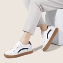 STRIDE Height Increasing Shoes - Casual Elevator Shoes - White Leather Sneakers For Men 7 CM / 2.76 Inches