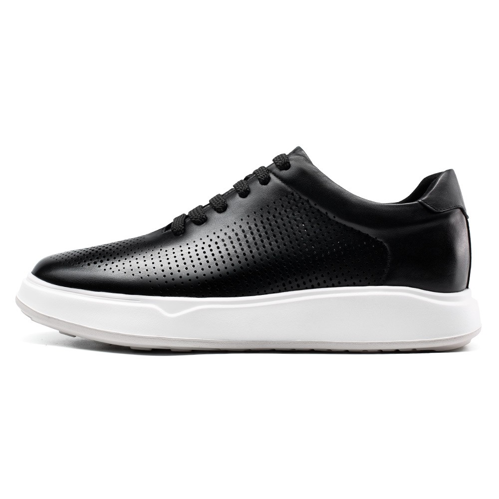 STRIDE Height Enhancing Shoes - Breathable Black Hidden Increasing Sneakers 7CM / 2.76 Inches