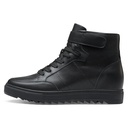 STRIDE Height Increasing Sneakers - Men Leather High Top Sneakers - Black - 7 CM / 2.76 Inches Taller