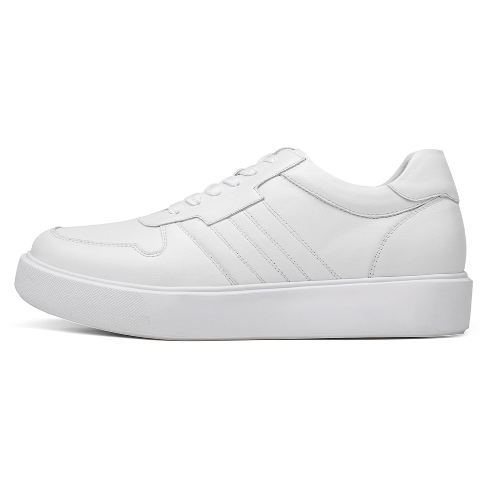 STRIDE Elevator Sneakers - High Increase Shoes - Casual Men White Sneakers 7 CM / 2.76 Inches