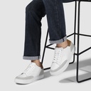 STRIDE Height Increasing Casual Shoes Sneakers - White Men Leather Casual Lift Shoes 7cm / 2.76 Inches