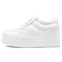 STRIDE Elevator Shoes For Women - Height Increasing Shoes For Ladies - White Wedge Sneakers 8 CM / 3.15 Inches