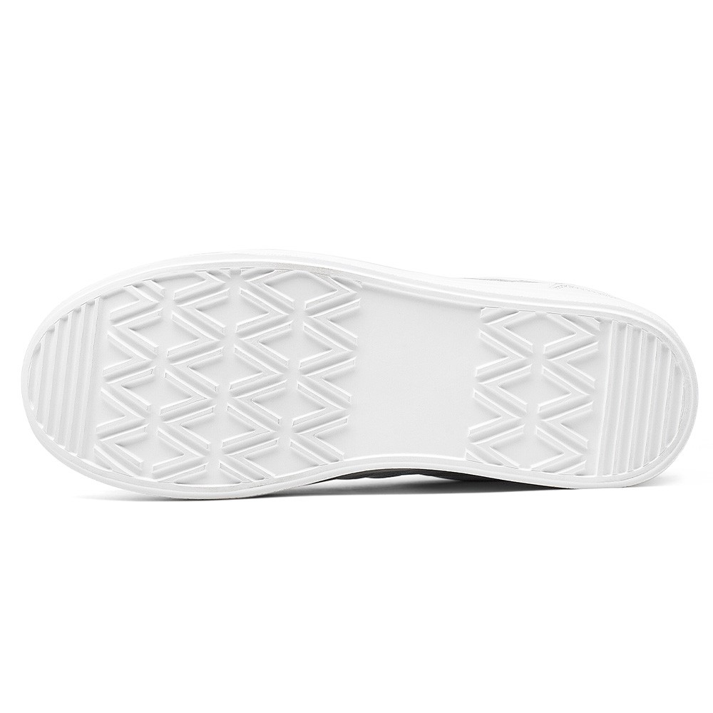 STRIDE Elevator Shoes For Women - Height Increasing Shoes For Ladies - White Wedge Sneakers 8 CM / 3.15 Inches