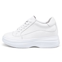 STRIDE Elevator Sneakers For Women - Hidden High Heel Shoes - White Casual Sneakers 8 CM / 3.15 Inches