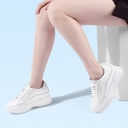 STRIDE Elevator Sneakers For Women - Hidden High Heel Shoes - White Casual Sneakers 8 CM / 3.15 Inches