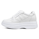 STRIDE Height Increasing Shoes For Women - Elevator Sneakers For Women - Casual Women White Wedge Sneakers 8CM / 3.15 Inches