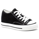 STRIDE Elevator Shoes For Women - Height Increasing Shoes For Ladies - Black Canvas Shoes 7 CM / 2.76 Inches