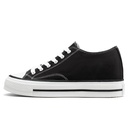 STRIDE Elevator Shoes For Women - Height Increasing Shoes For Ladies - Black Canvas Shoes 7 CM / 2.76 Inches