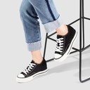 STRIDE Elevator Shoes For Women - Height Increasing Shoes For Ladies - Black Canvas Shoes 7 CM / 2.76 Inches