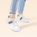 STRIDE Elevator Shoes For Women - Elevator Shoes Sneakers Women - White Wedge Sneakers 7 CM / 2.76 Inches