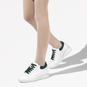 STRIDE Elevator Sneakers For Women - White Cowhide Leather Height Increasing Shoes 7 CM / 2.76 Inches