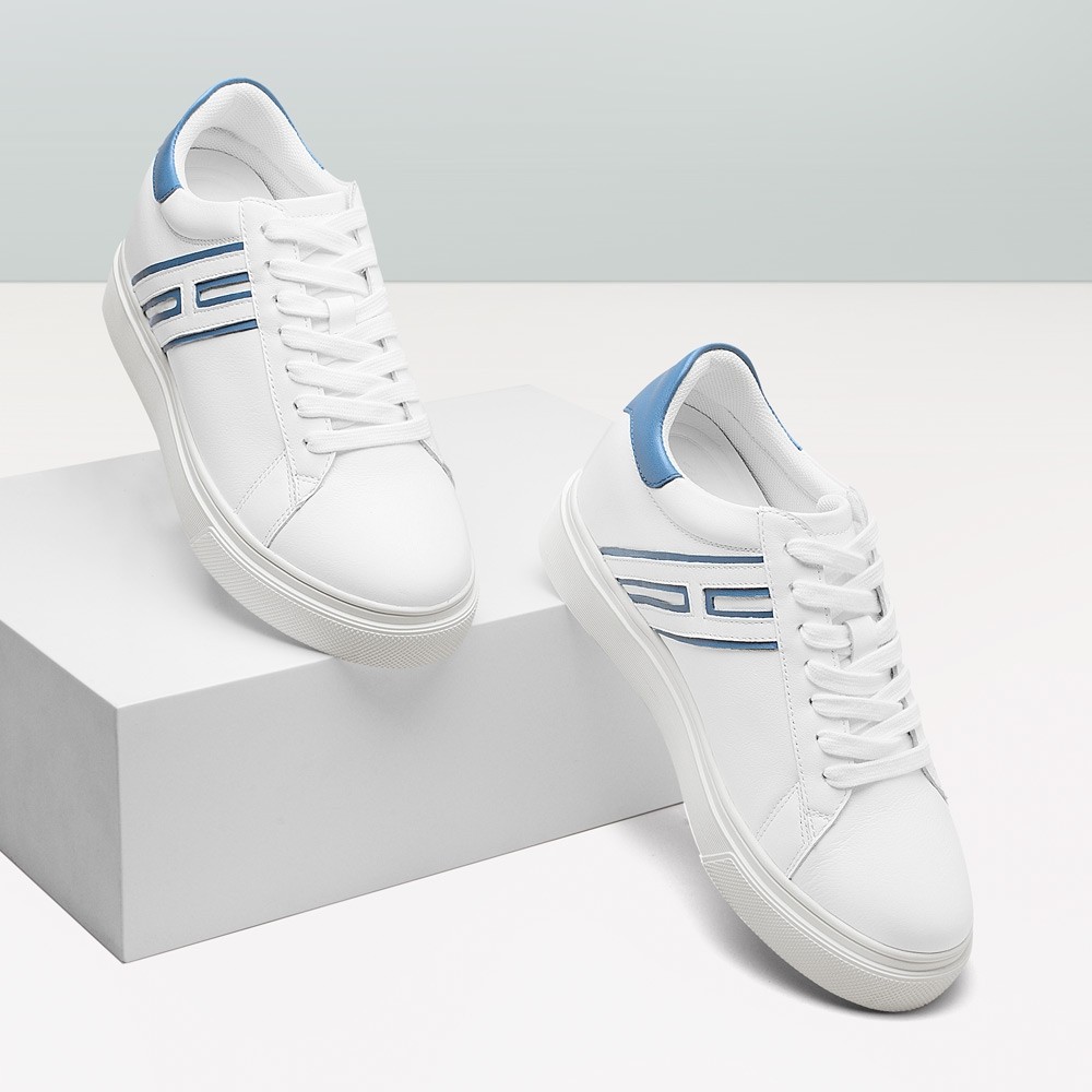 STRIDE Elevator Shoes For Women - Casual White Sneakers For Women - 7CM / 2.76 Inches Taller
