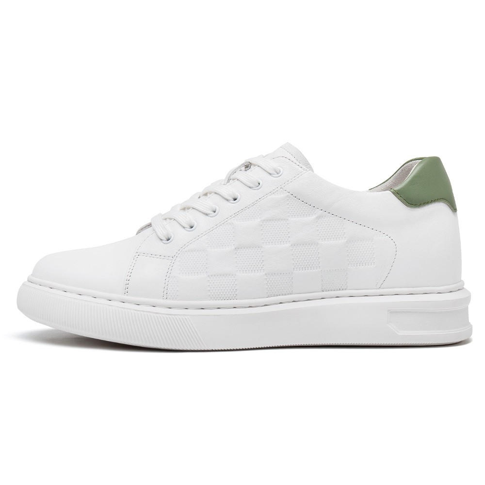 STRIDE Height Increasing Sneakers - Shoes To Increase Height Men - White Casual Sneakers 7cm / 2.76 Inches