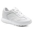 STRIDE Elevator Shoes For Women - Height Increasing Shoes For Ladies - Women Casual White Sneakers 7CM / 2.76 Inches