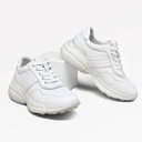 STRIDE Elevator Sneakers For Women - Casual Height Increasing Shoes - White Cowhide Leather Women Sneakers 6cm/ 2.36 Inches