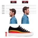 STRIDE Elevator Shoes - Mens Shoes That Make You Taller - Black Canvas Shoes 6 CM / 2.36 Inches