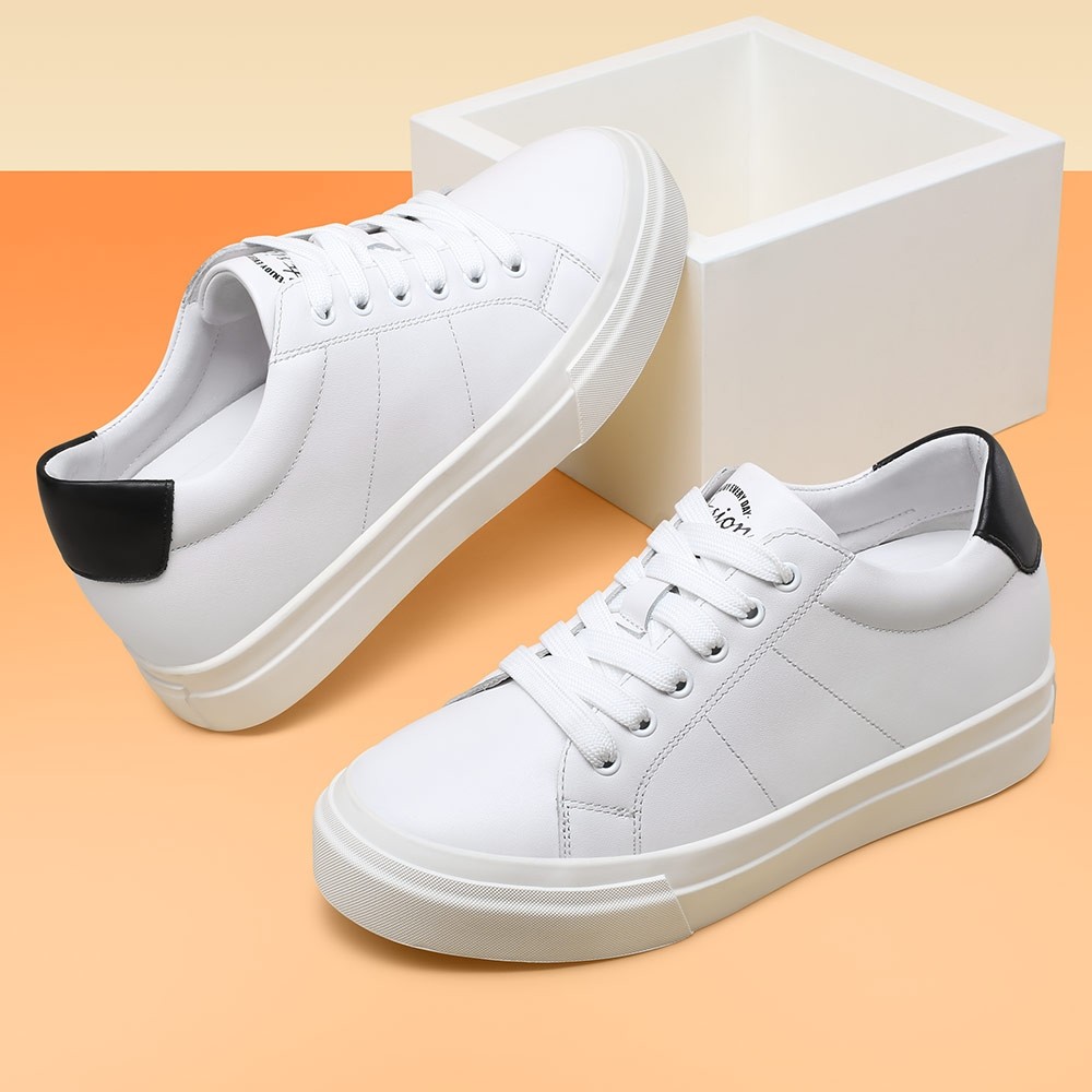 STRIDE Elevator Shoes For Women - Women Platform Shoes - Casual White Sneakers For Women 6CM / 2.36 Inches