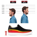 STRIDE Height Enhancing Shoes For Men - Shoes With Hidden Heel - Black Suede Slip-On Casual Shoes 6 CM / 2.36 Inches