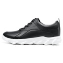 STRIDE Elevator Shoes For Men - Mens Sneakers That Make You Taller - Black Leather Sneakers 6 CM / 2.36 Inches