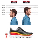 STRIDE Elevator Shoes For Men - Mens Sneakers That Make You Taller - Black Leather Sneakers 6 CM / 2.36 Inches