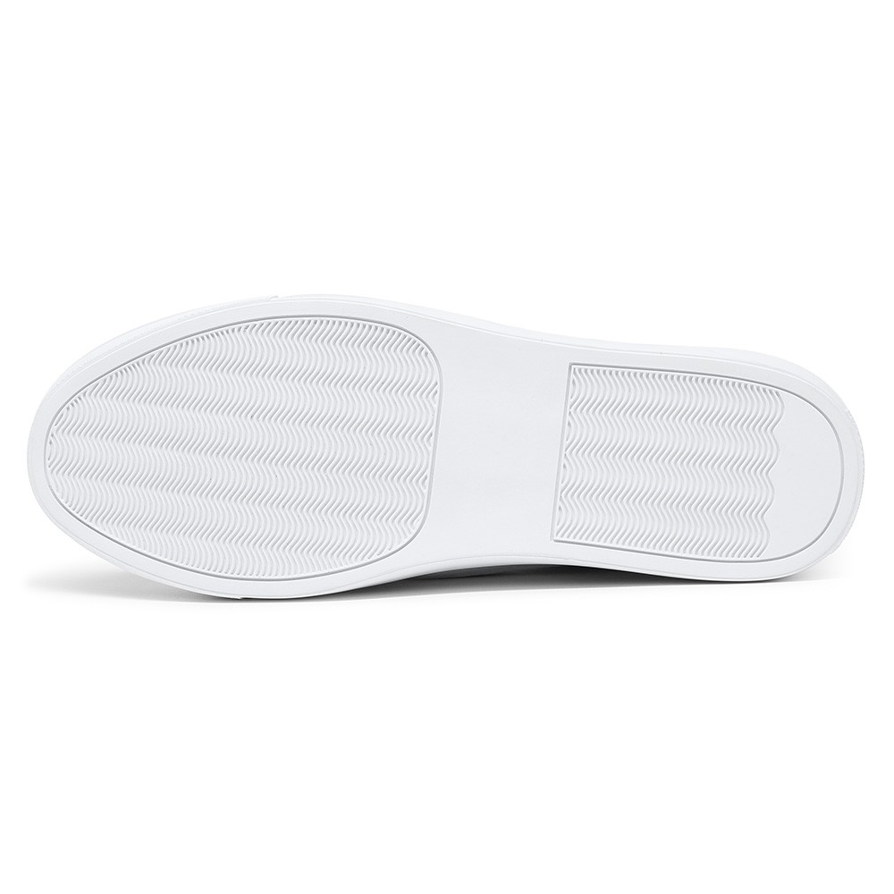 STRIDE Height Increasing Shoes For Men Casual Elevator Shoes White Suede Casual Sneakers 7CM / 2.76 Inches Taller