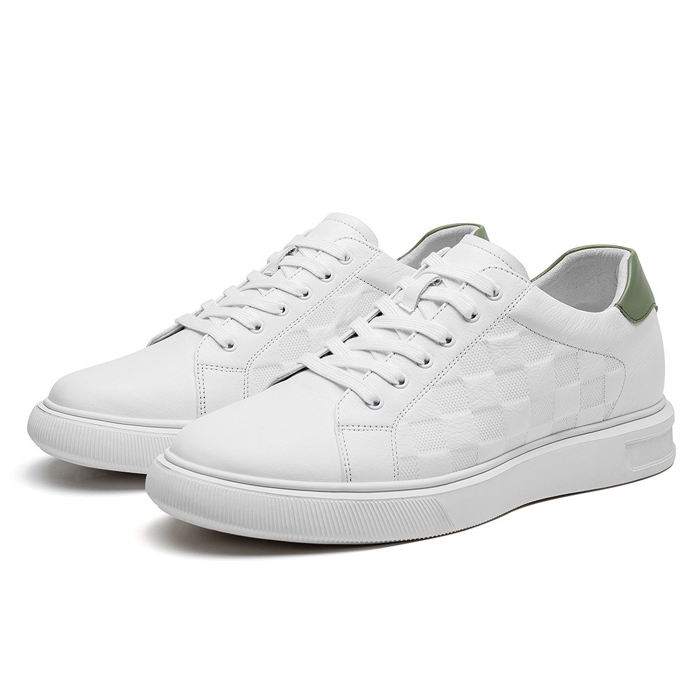 STRIDE Height Increasing Sneakers - Shoes To Increase Height Men - White Casual Sneakers 7cm / 2.76 Inches