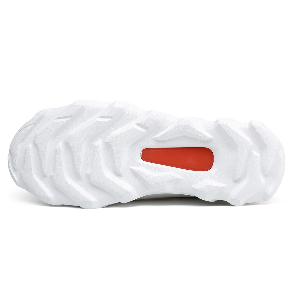 STRIDE Elevator Shoes For Men - Mens Sneakers That Make You Taller - White Leather Sneakers 6 CM / 2.36 Inches