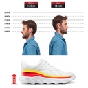STRIDE Elevator Shoes For Men - Mens Sneakers That Make You Taller - White Leather Sneakers 6 CM / 2.36 Inches