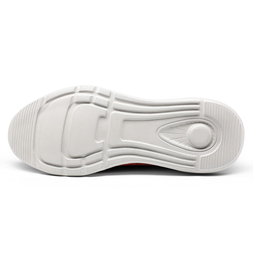 STRIDE Taller Shoes - Sneakers That Make You Taller - Red Knit Sneakers For Men 5 CM / 1.95 Inches