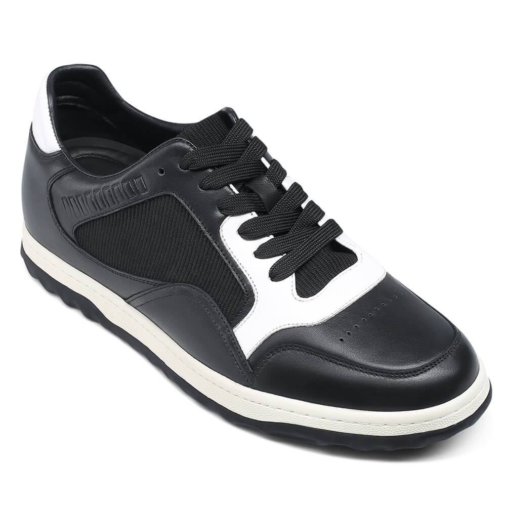 STRIDE Men Shoes Taller - Sneakers That Make You Taller Men - Black Stylish Sneakers 5 CM / 1.95 Inches