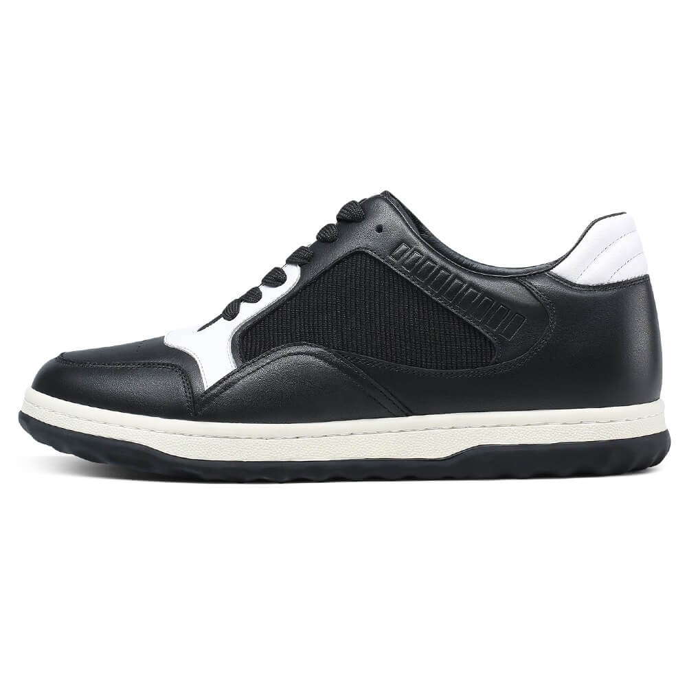 STRIDE Men Shoes Taller - Sneakers That Make You Taller Men - Black Stylish Sneakers 5 CM / 1.95 Inches