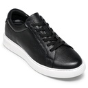 STRIDE Men Height Increase Casual Shoes - Black Cowhide Leather Men Height Increasing Sneakers 5cm / 1.95 Inches