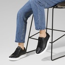 STRIDE Men Height Increase Casual Shoes - Black Cowhide Leather Men Height Increasing Sneakers 5cm / 1.95 Inches